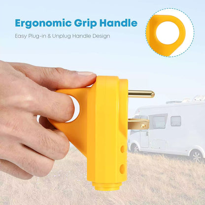 30 amp camper plug male with ergonomic grip handle