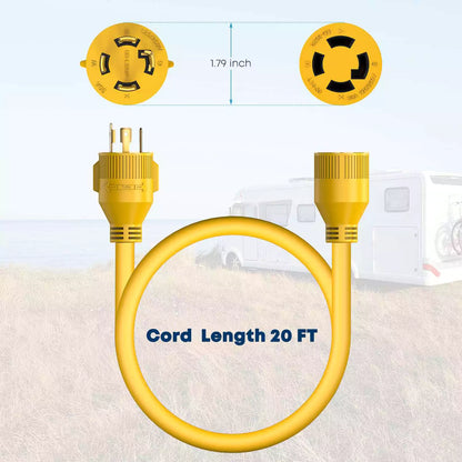 20 feet 30 amp generator power cable