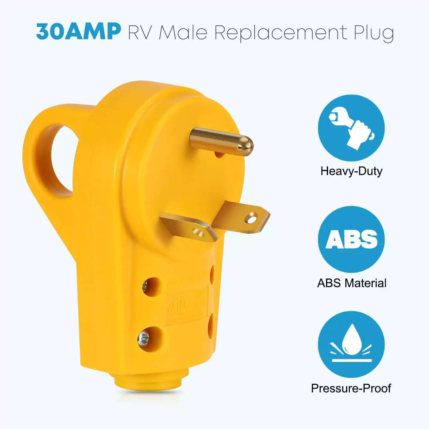 30 amp RV male replacement plug