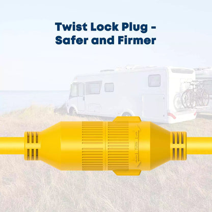 Twist lock plug for 40 feet 30 amp generator power cable