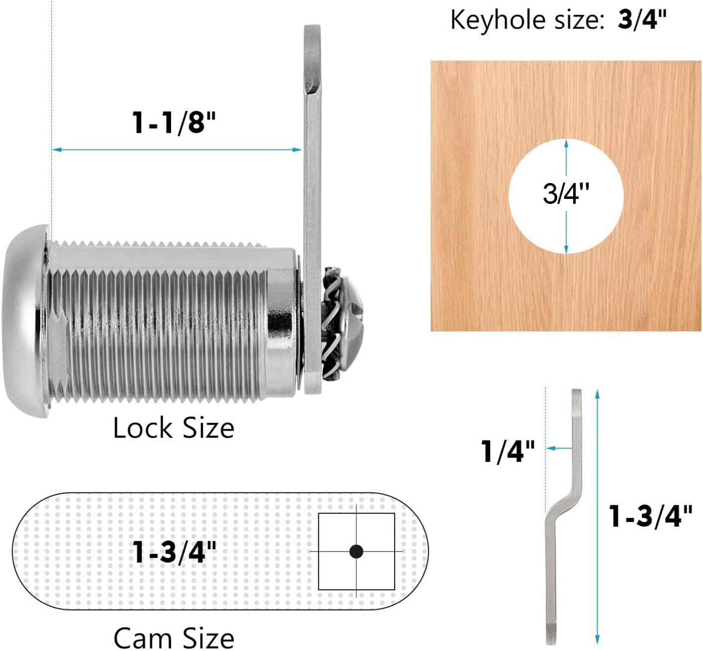 Cabinet Cam Lock Set