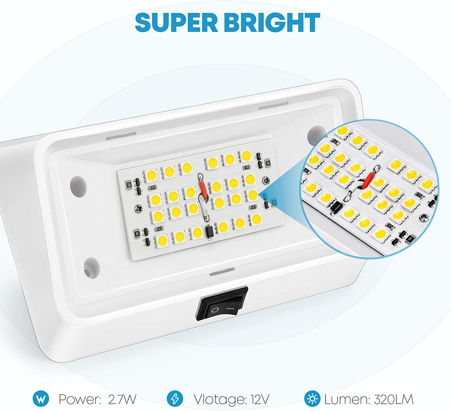 RV Porch Light with Switch