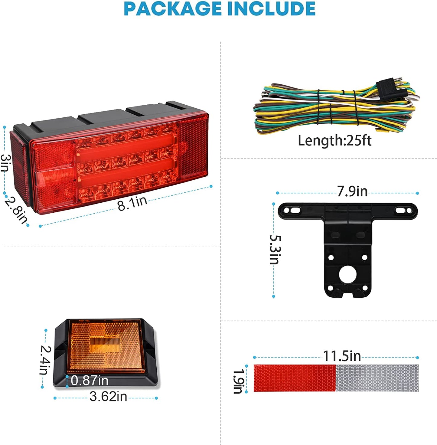 Submersible Led Trailer Light Kit