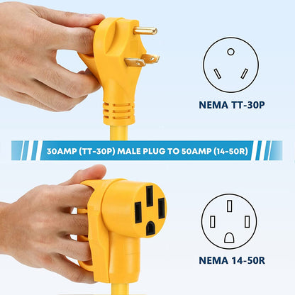 30 Amp to 50 Amp RV Adapter