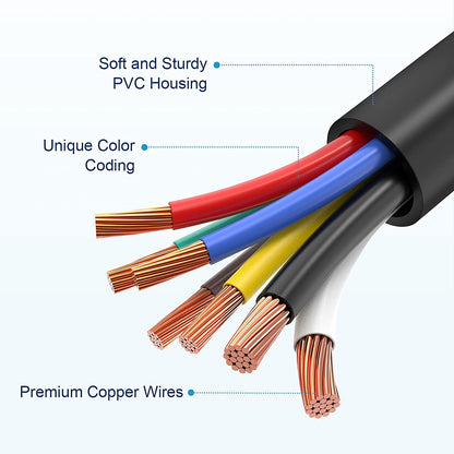 7 Way Trailer Cord with Junction Box