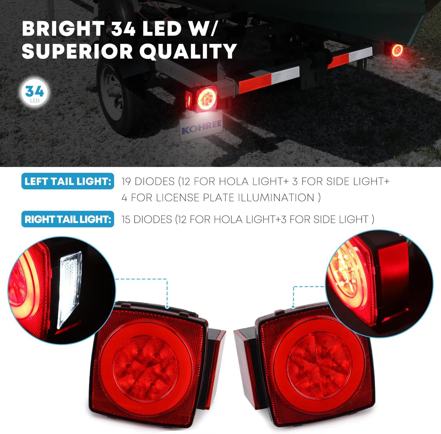 12V Led Trailer Light Kit