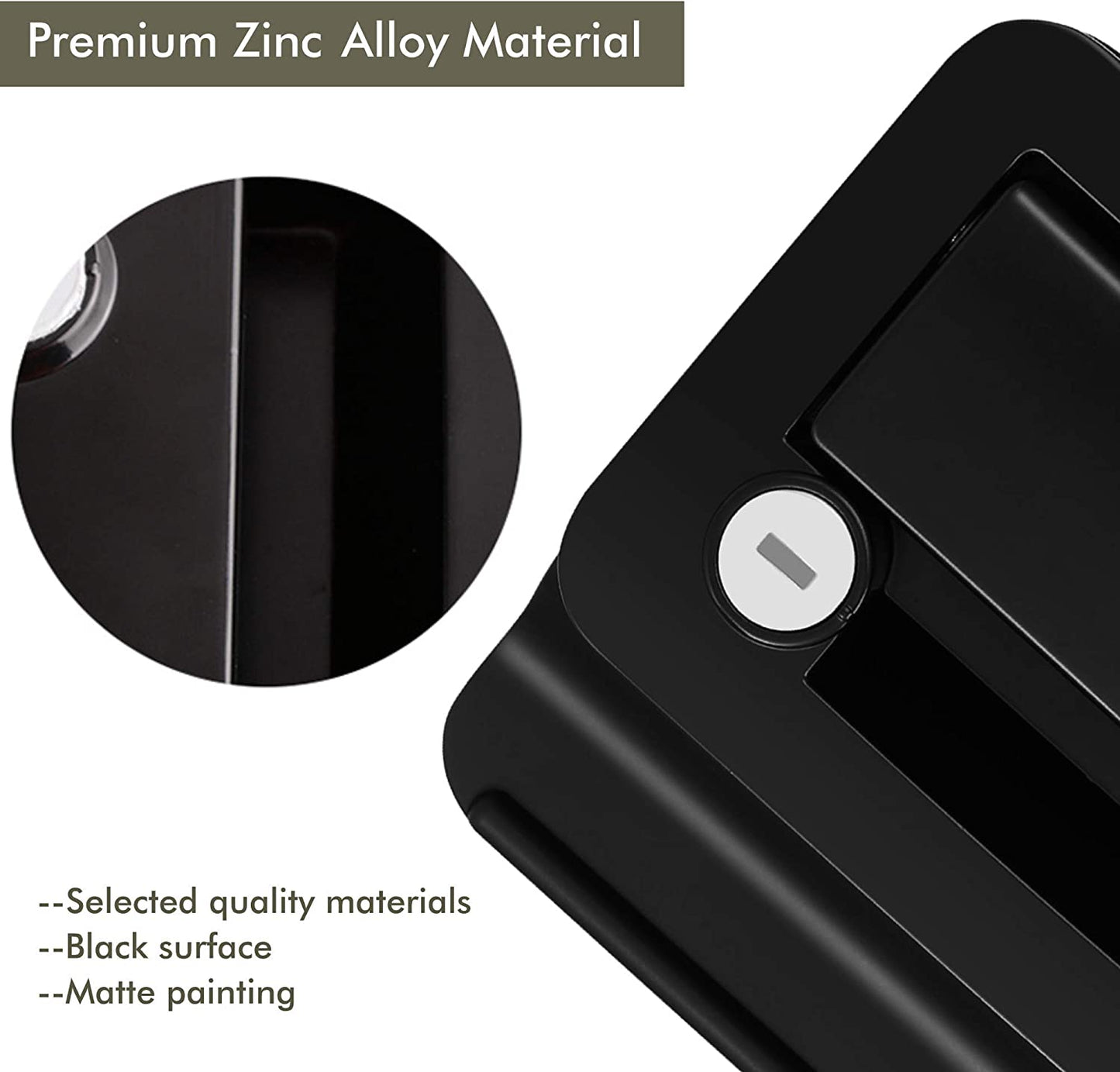 RV Entry Door Lock, Black