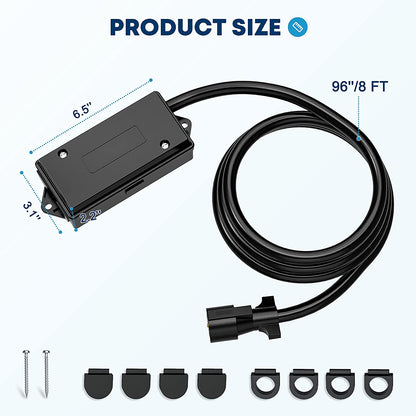 7 Way Trailer Cord with Junction Box