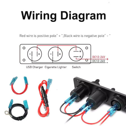 cigarette socket wiring lighter connection correct? Suitable for cars and tractors Installing a cigarette lighter socket