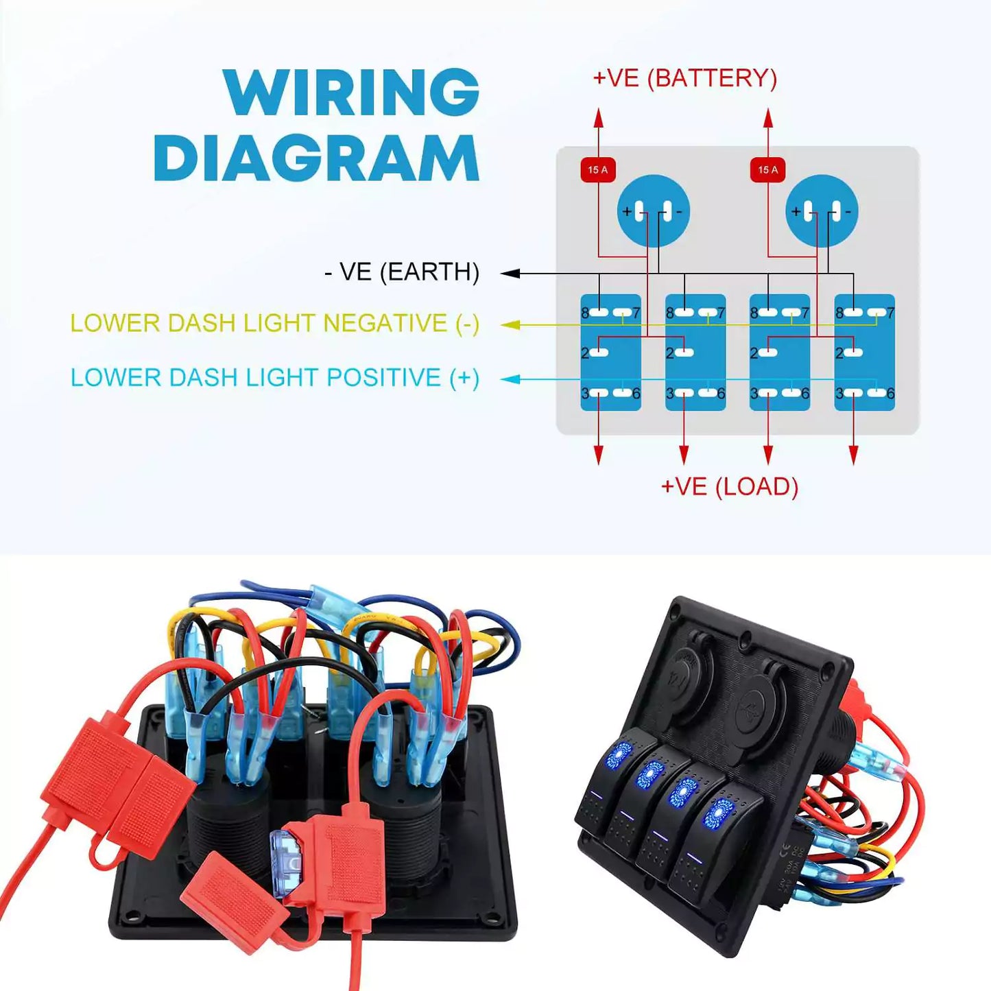 Wiring diagram switch panel for car