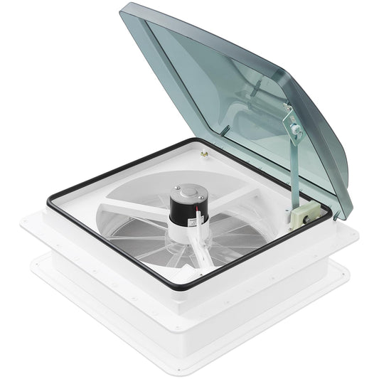 Kohree 14" RV Vent Fan, Manual Lift | 10 Speed Reversible, 12V Super Quiet, No Remote for Bathroom Camper Trailer