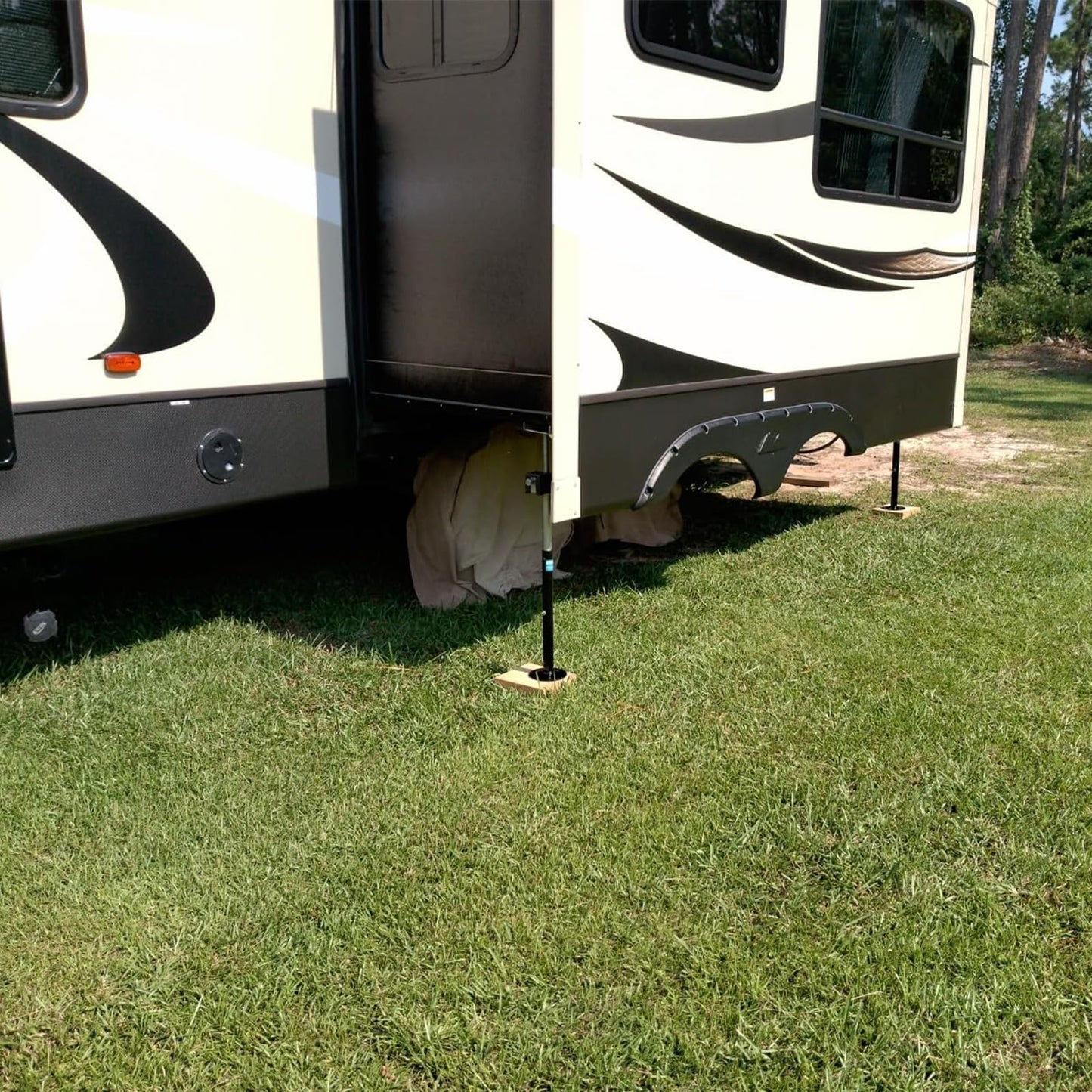 Kohree Set of 2 RV Slide Out Supports, Heavy Duty Camper Support Jacks, Supports up to 5000lbs, Adjust from 20"-49" Height by Power Drill or Hand Crank Handle, RV Camper Accessories for Travel Trailer