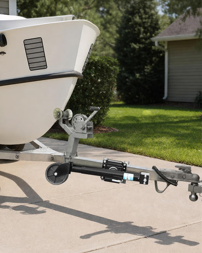 Kohree 2000 lbs Trailer Jack with Dual Wheel, 20-24V Cordless Drill Compatible, Heavy Duty Bolt on Trailer Tongue Jack for RV, Boat, Black, 12" Lift